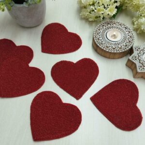Beadwork Coasters - Hearts
