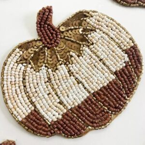 Beadwork Coasters - Pumpkin