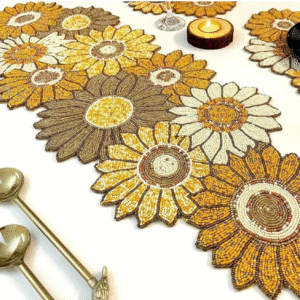 Blossom Beadwork Table Runner - Sunflowers: Original