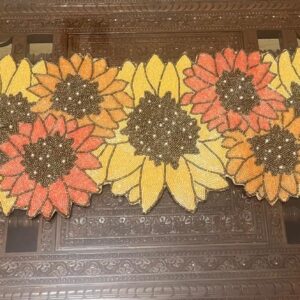 Blossom Beadwork Table Runner - Sunflowers: Multicoloured