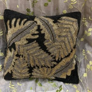 Blossom Beadwork Blue & White Flowers : Standard Size 16 by 16 inches